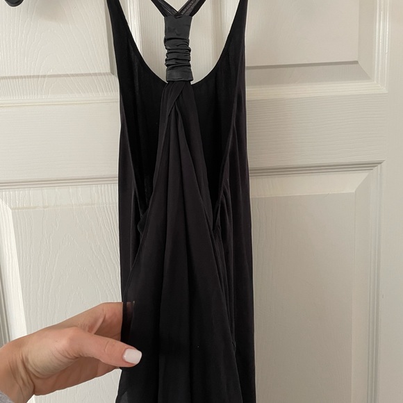Alice and Olivia draped black Mini dress size medium - Picture 2 of 4
